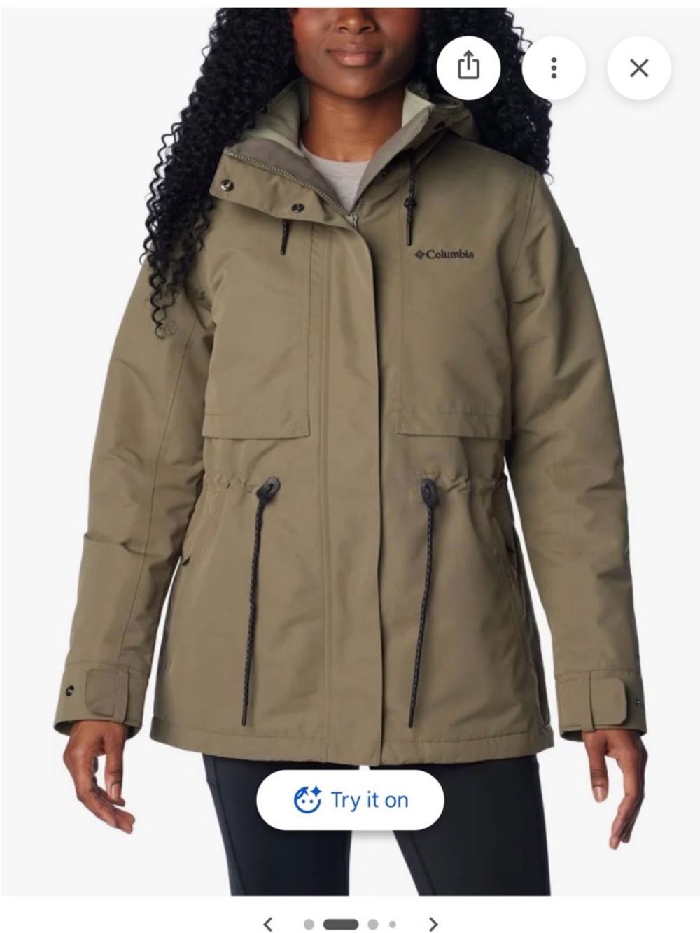Columbia Women's Olive Green Drop Ridge Interchange Jacket 3-in-1 - Picture 2 of 12